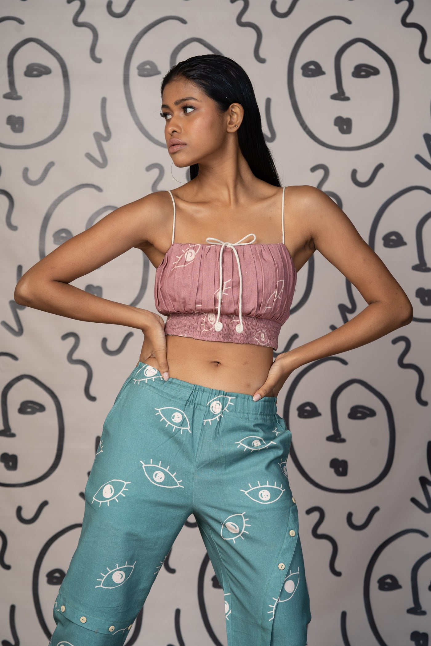 Boho Drift Pants in See Me See You Pattern