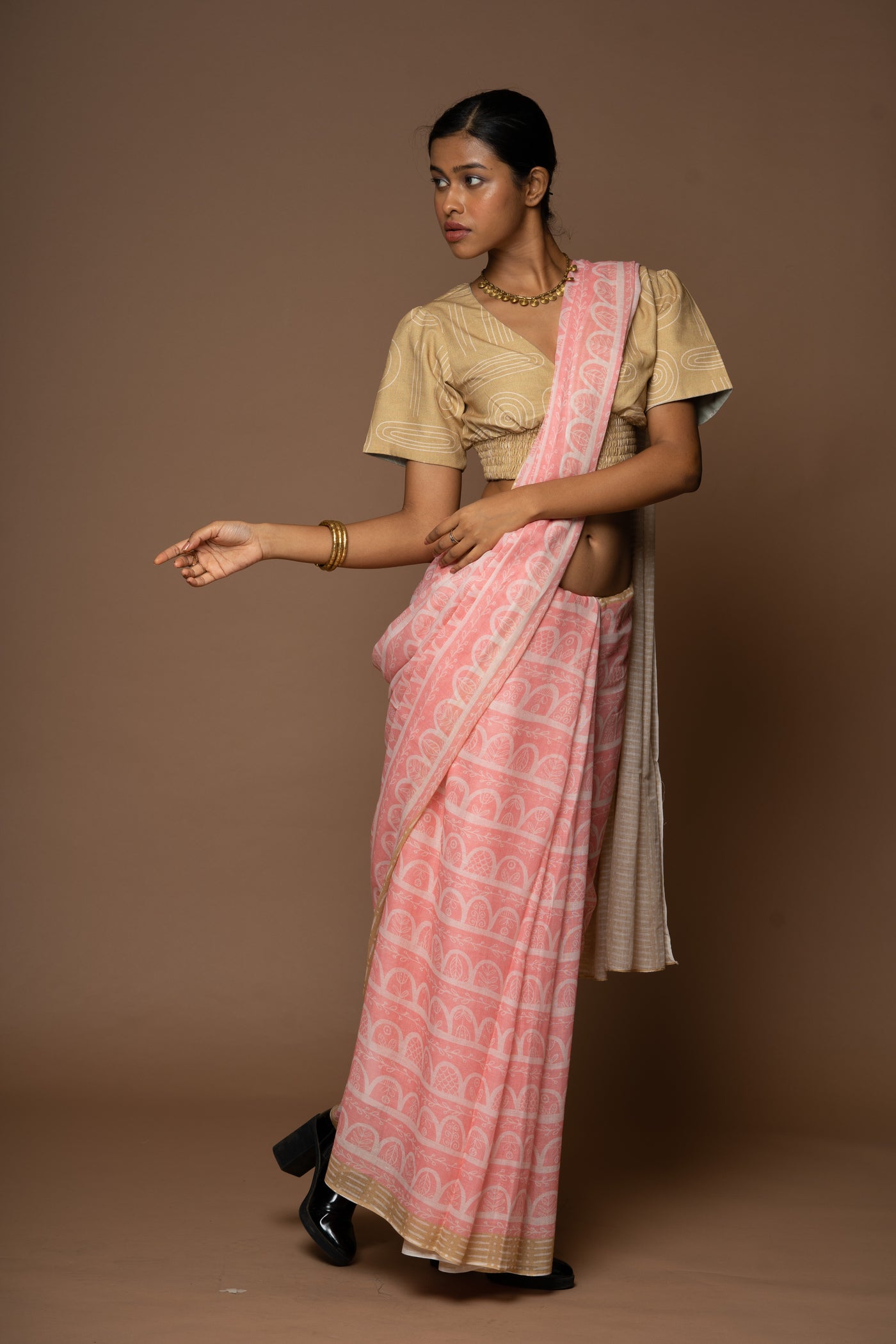 Scallop Delight Cotton Sari