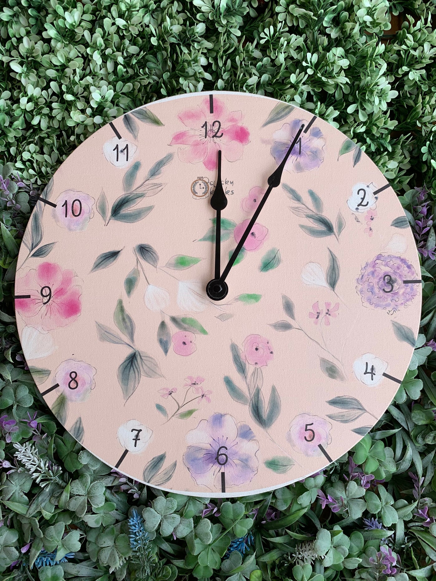 Blush Bella Flora Clock