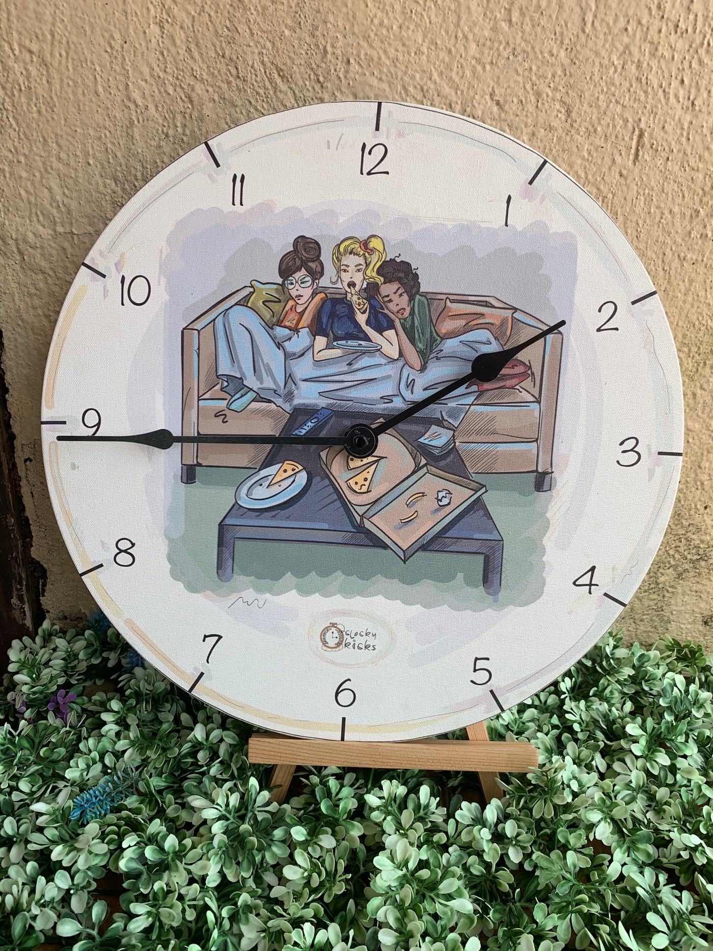 Midnight Pizza Party Clock