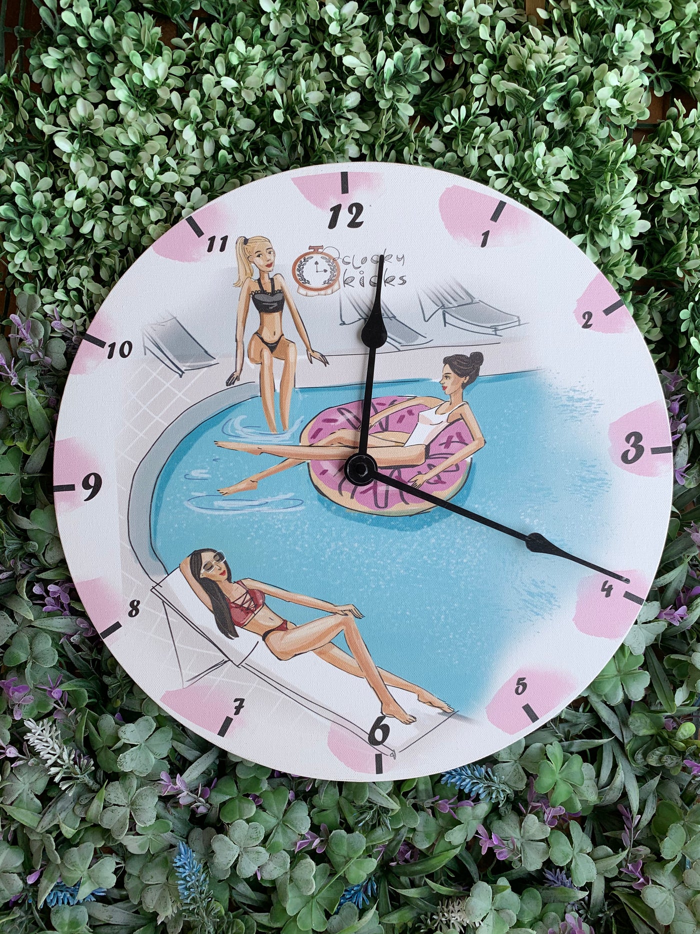 Cool Pool Fun Clock