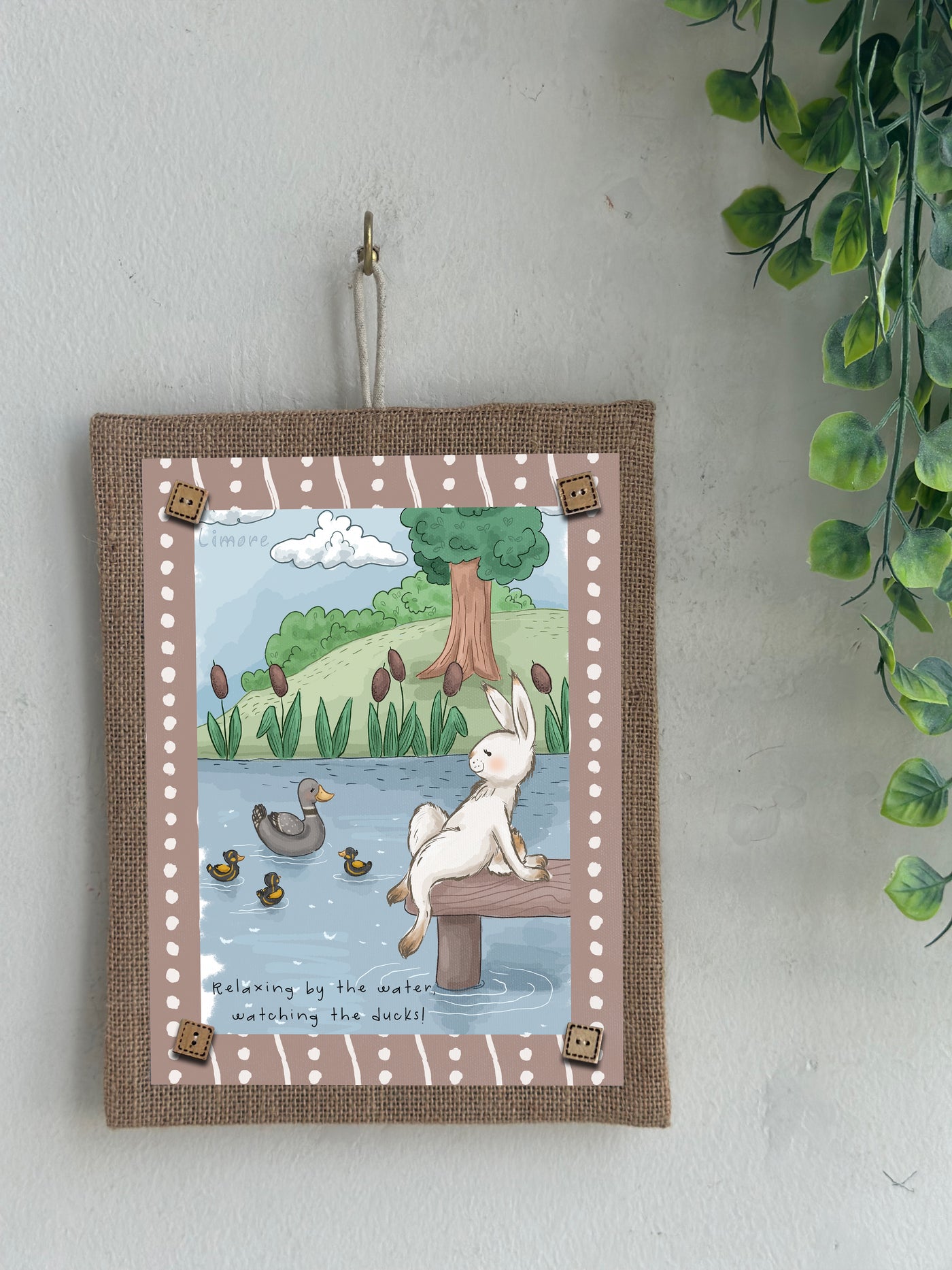 Bunny by the Pond Wall Art