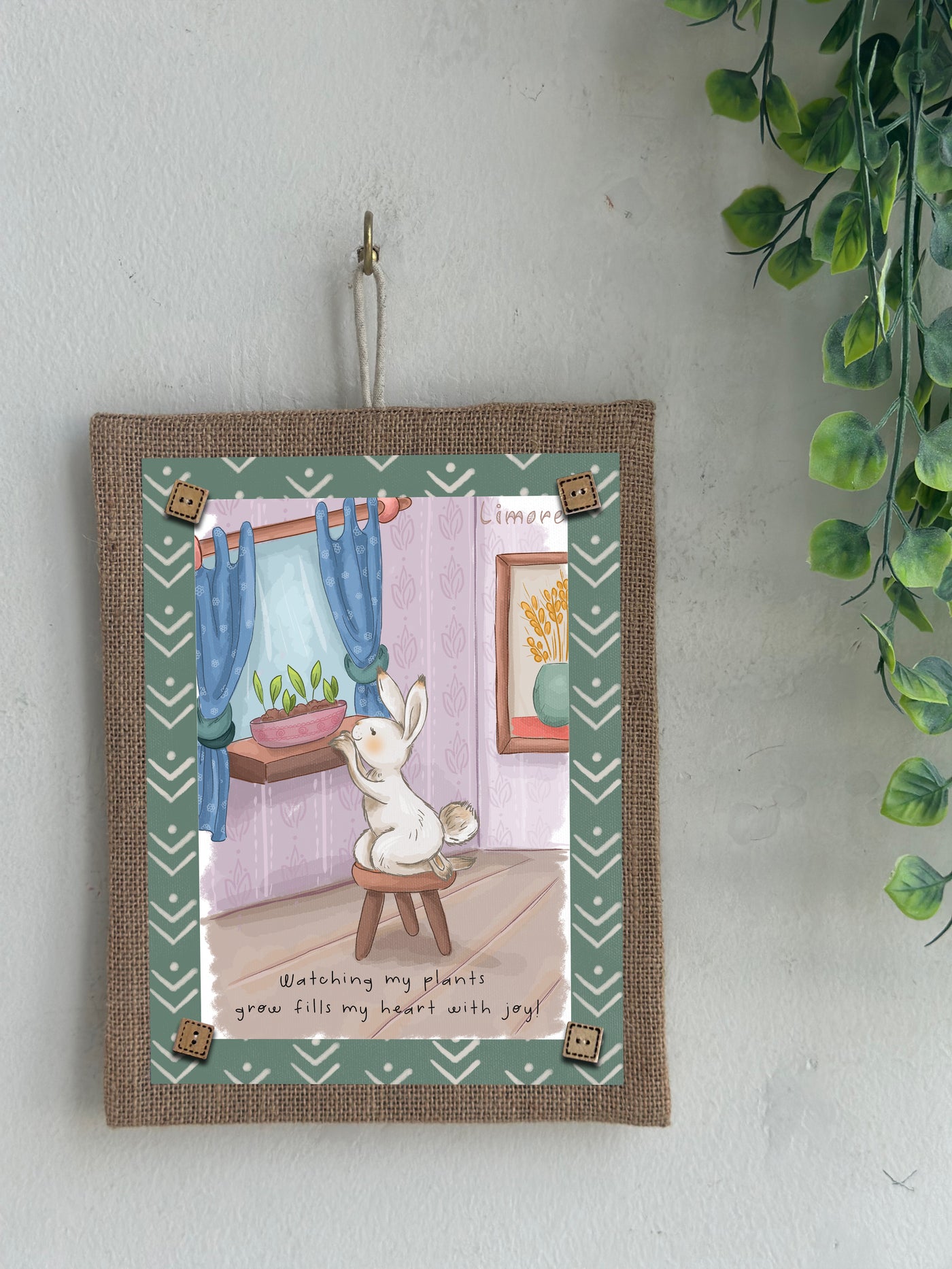 Bunny and the Growing Plants Wall Art