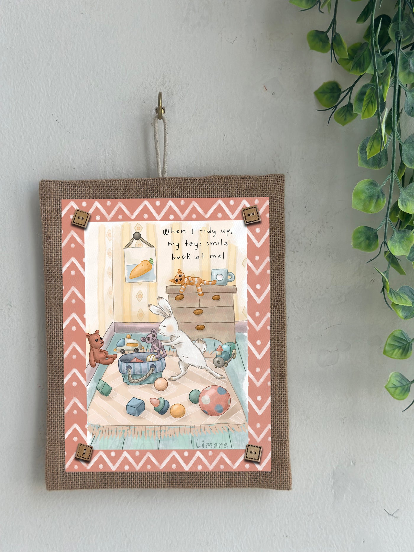 Bunny’s Clean-Up Time Wall Art