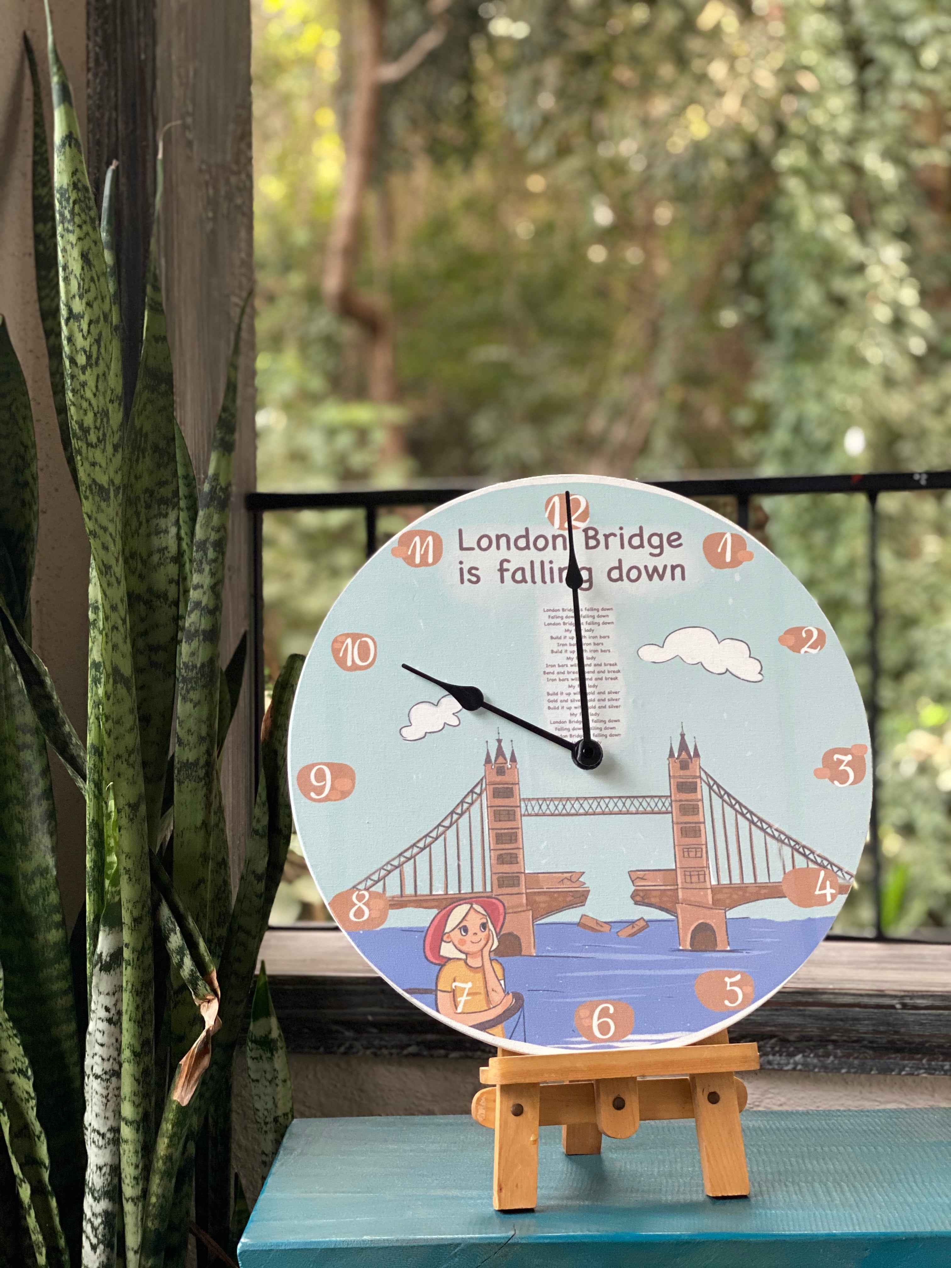 Kids Wall Clock - London Bridge Design | Limore Studio