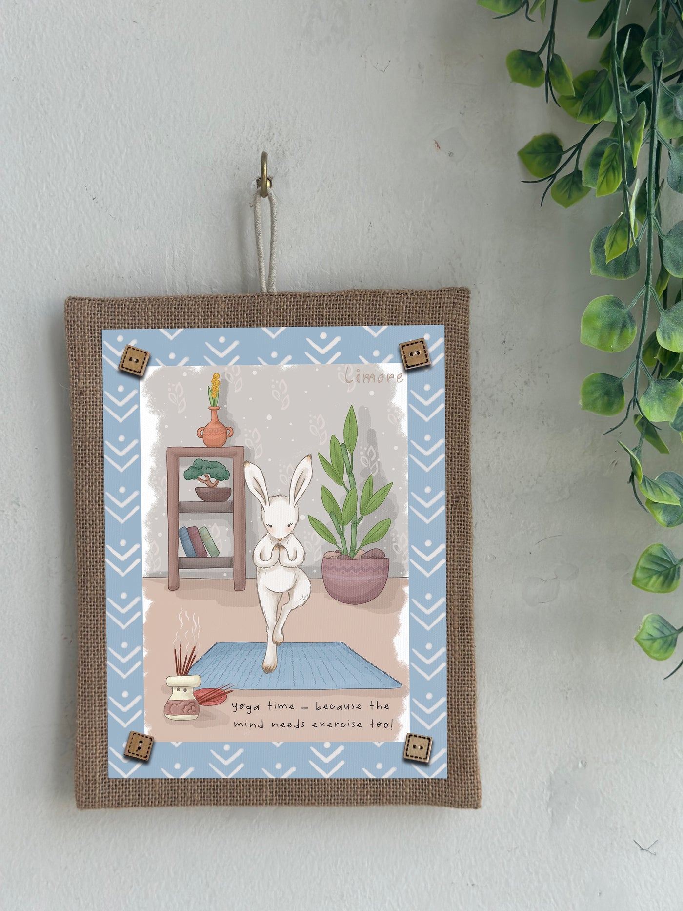 Yoga with Bunny Wall Art