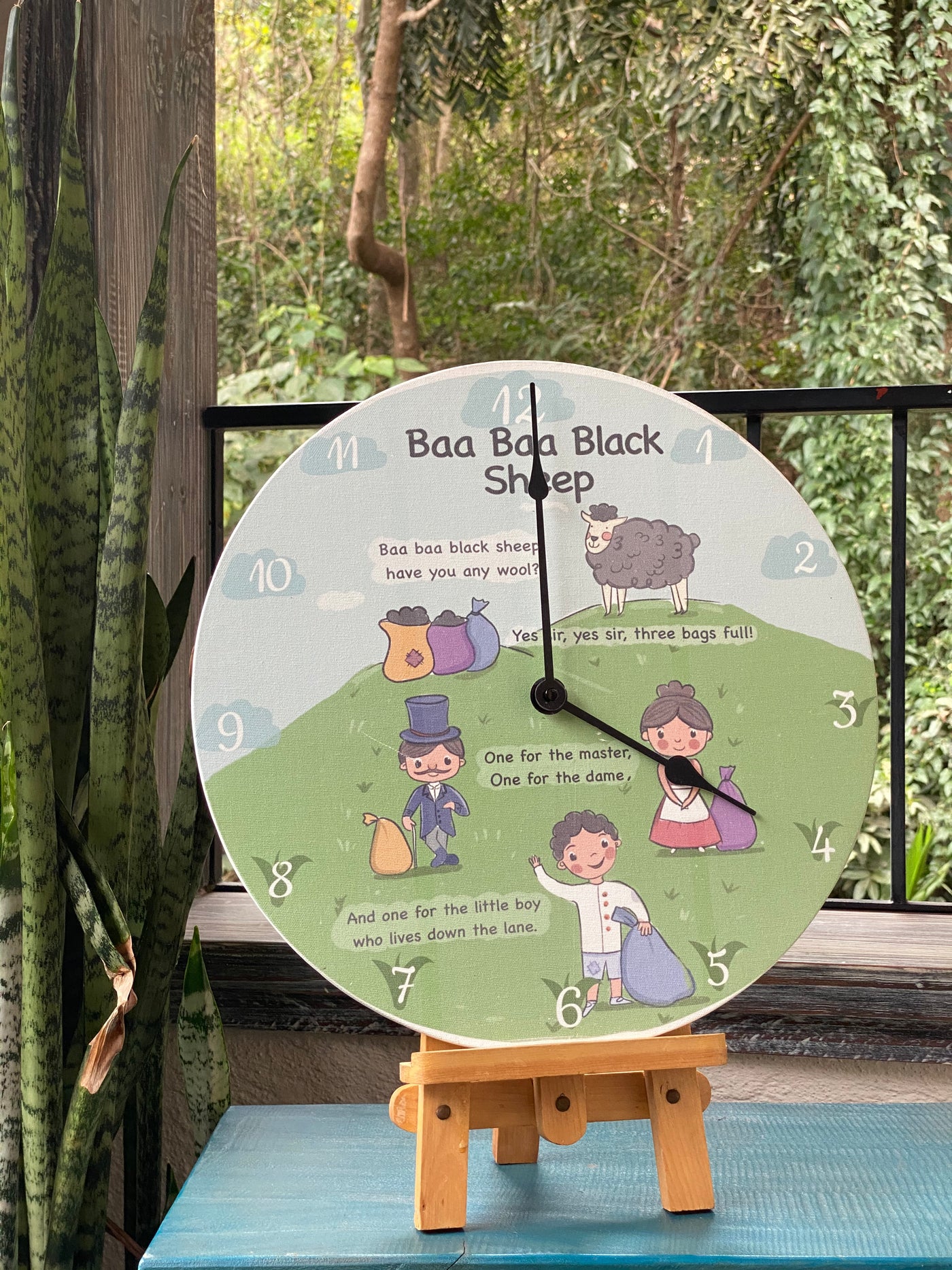 Baa Baa Black Sheep Clock