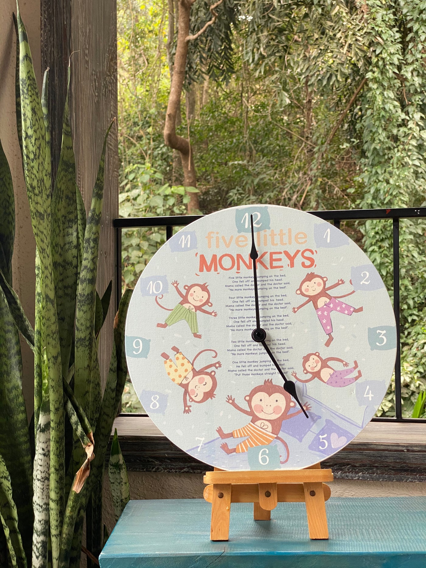 Five Little Monkeys Clock