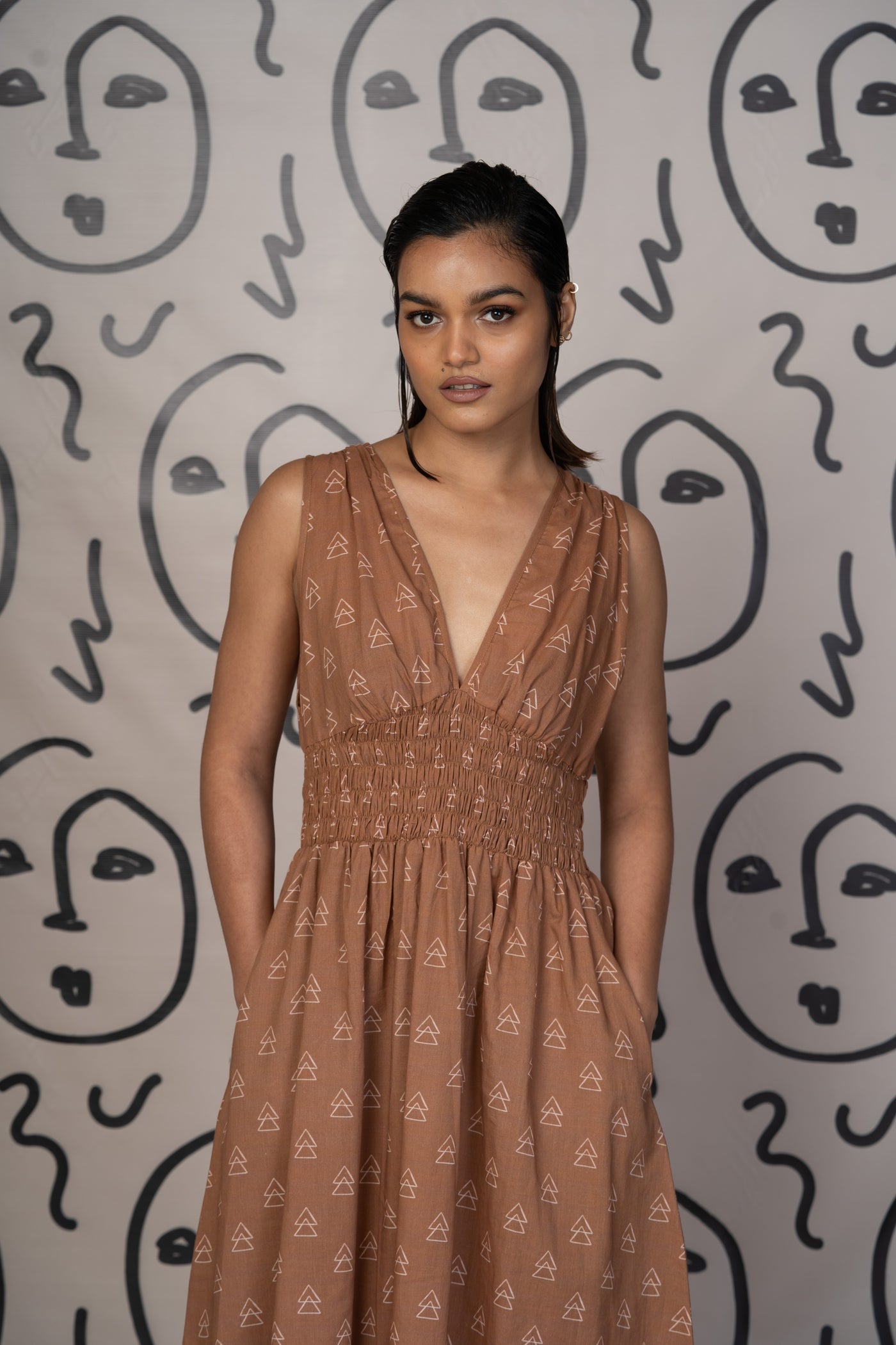 Daring Depths Midi Dress in Part of You Pattern