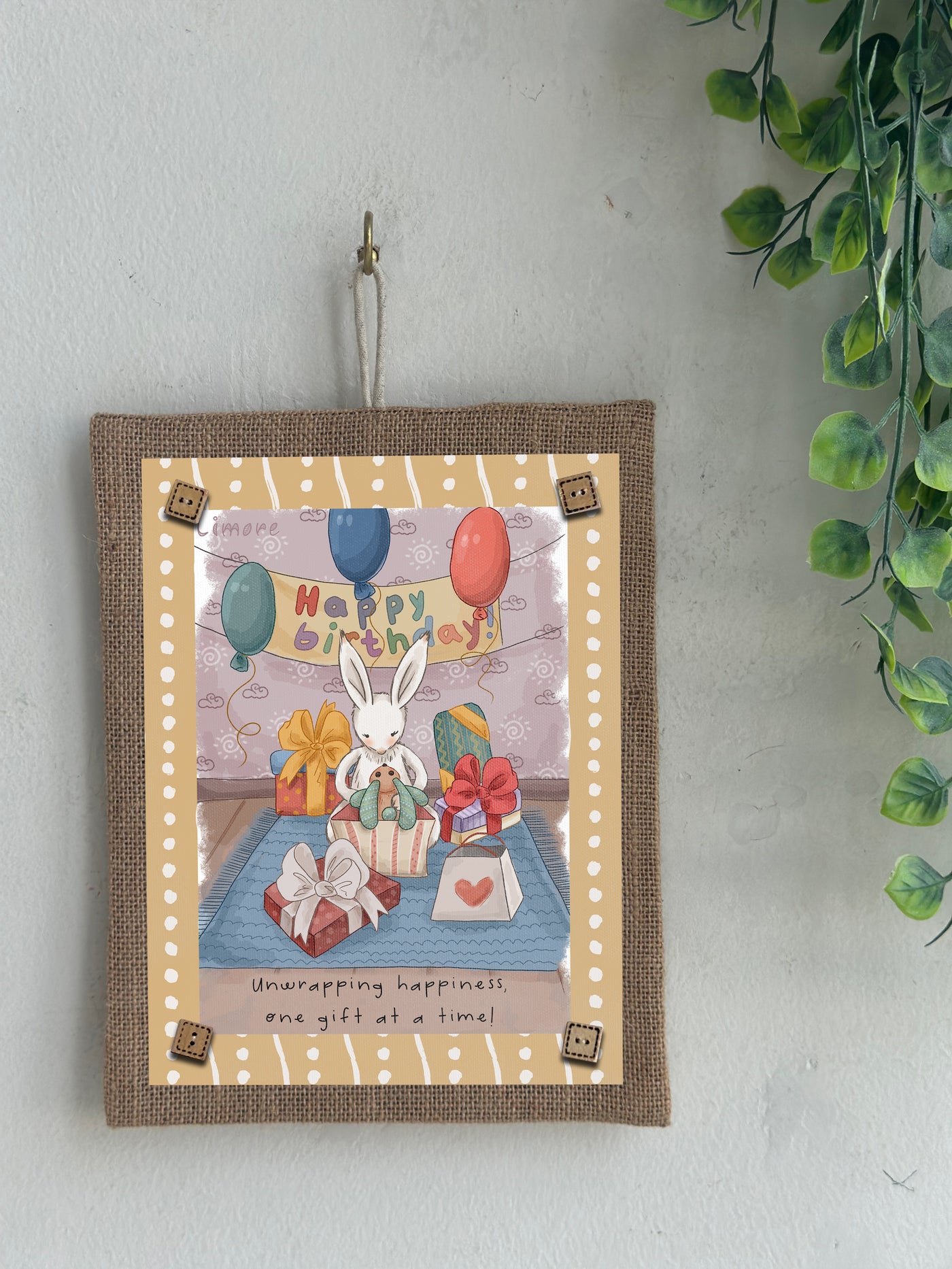 Birthday Bunny Bliss Wall Art