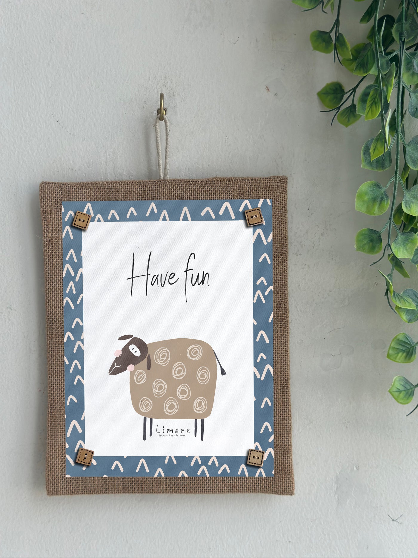 Happy Sheep Boho Wall Art