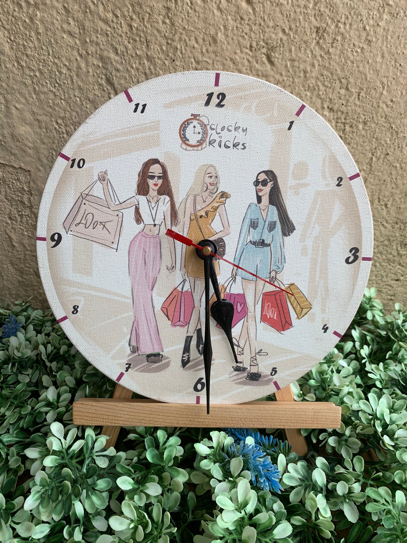 Shopaholic Friends Clock