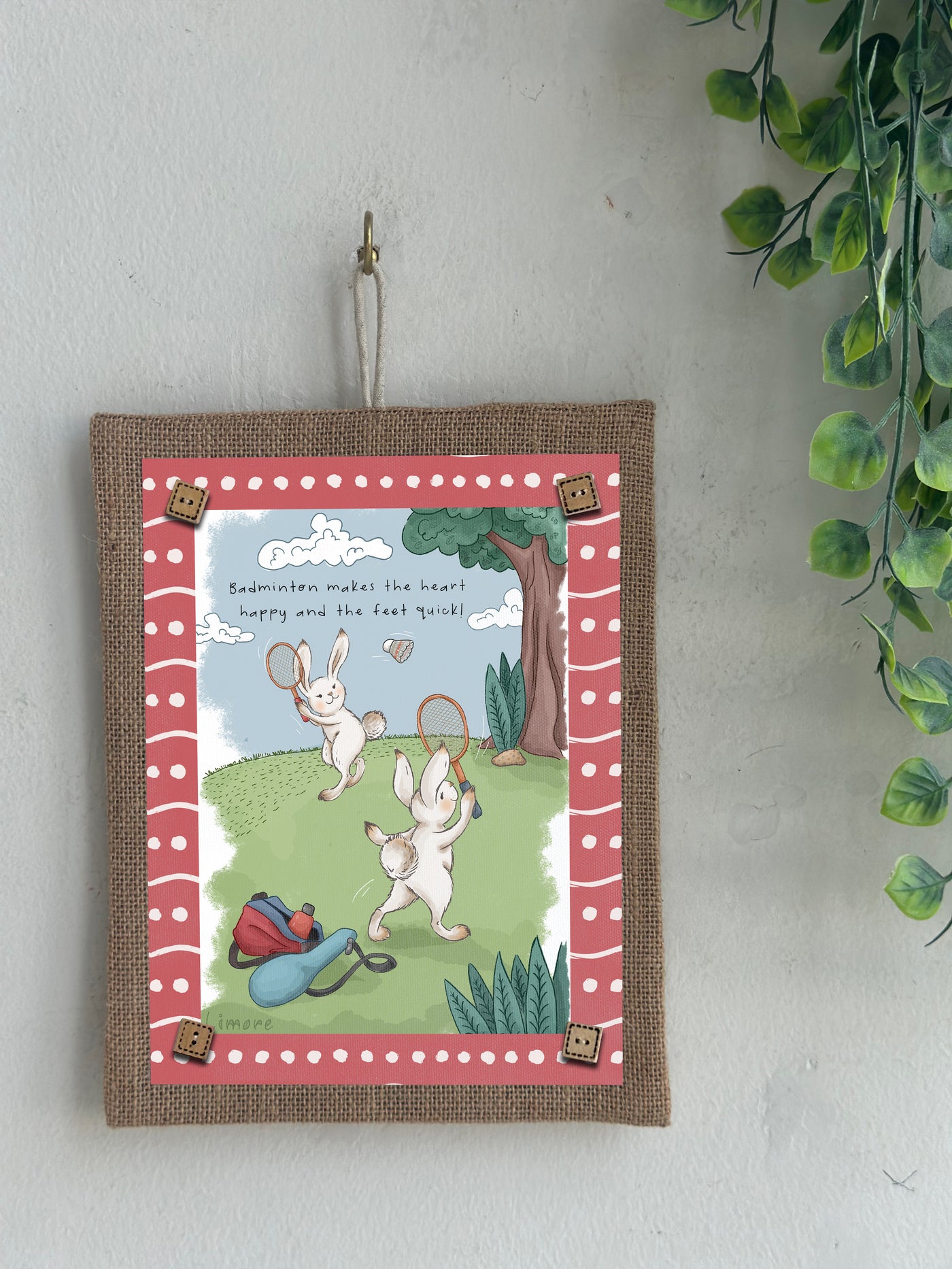 Badminton Buddies Wall Art