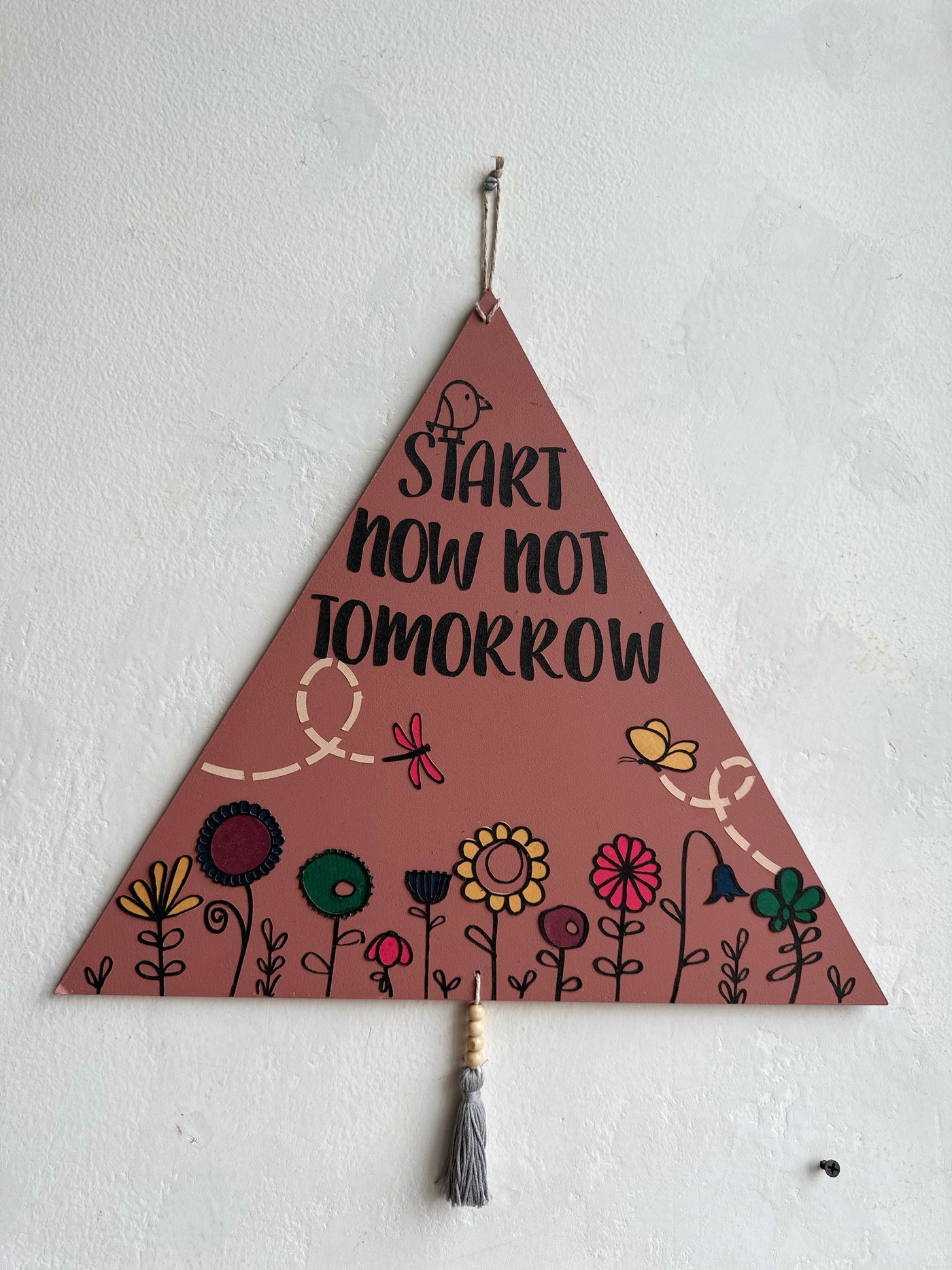 Start Now Not Tomorrow - Enchanted Triangle Wall Art