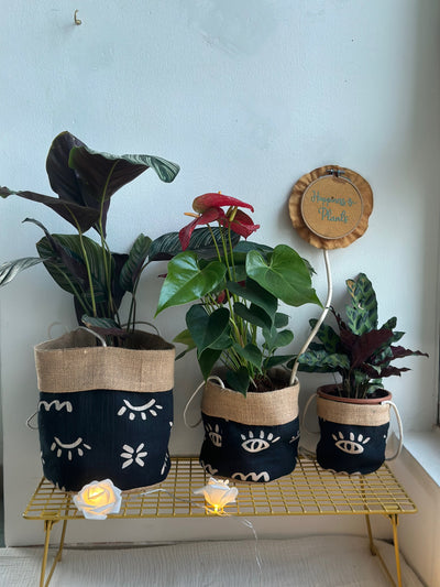 Sometimes I see Black - Set of 3 Planters