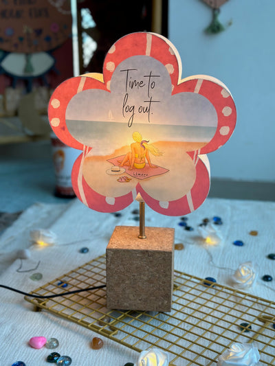 Hiker's Hideaway Floral Lamp