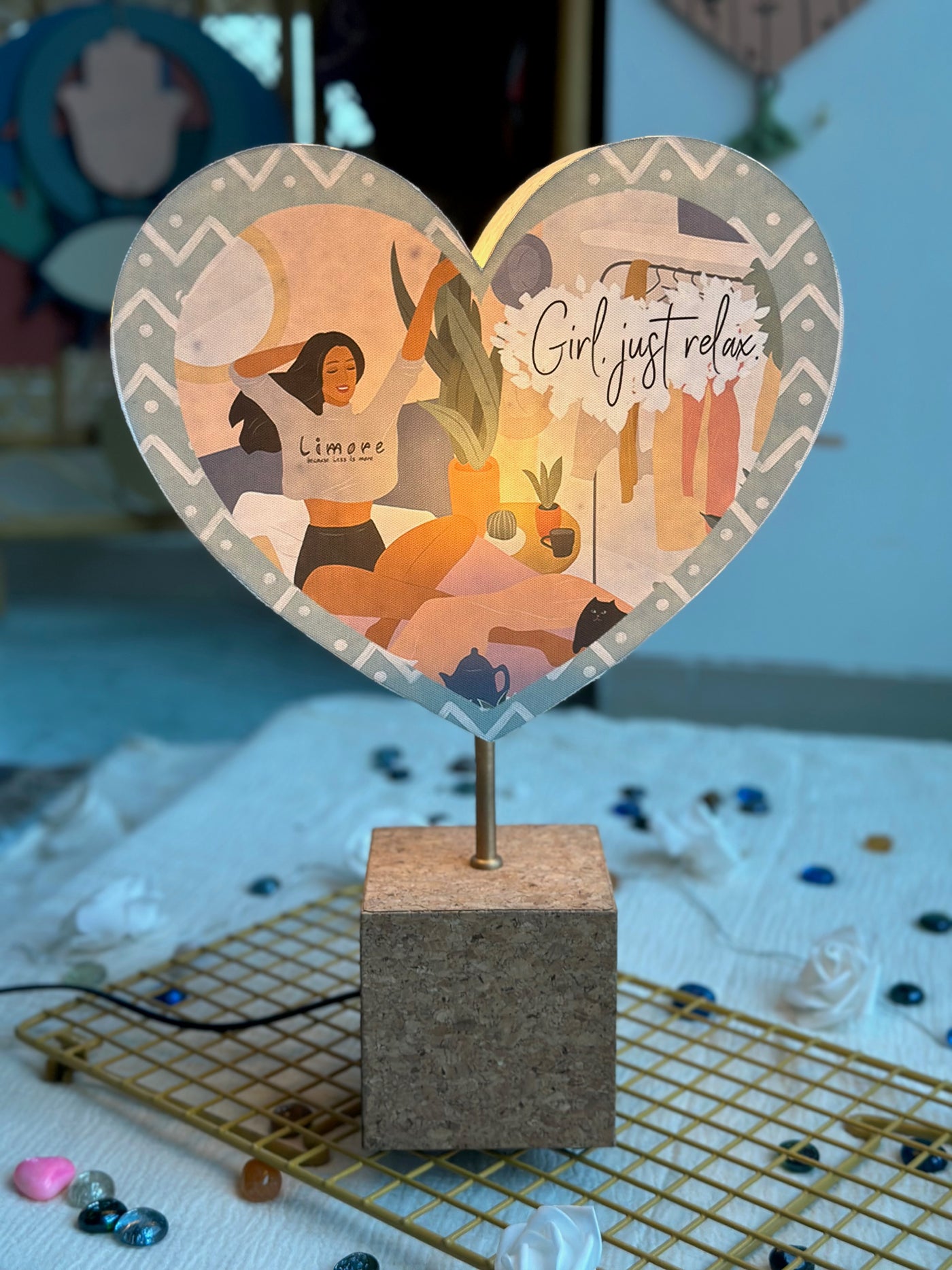 Tide Tales Heart Lamp