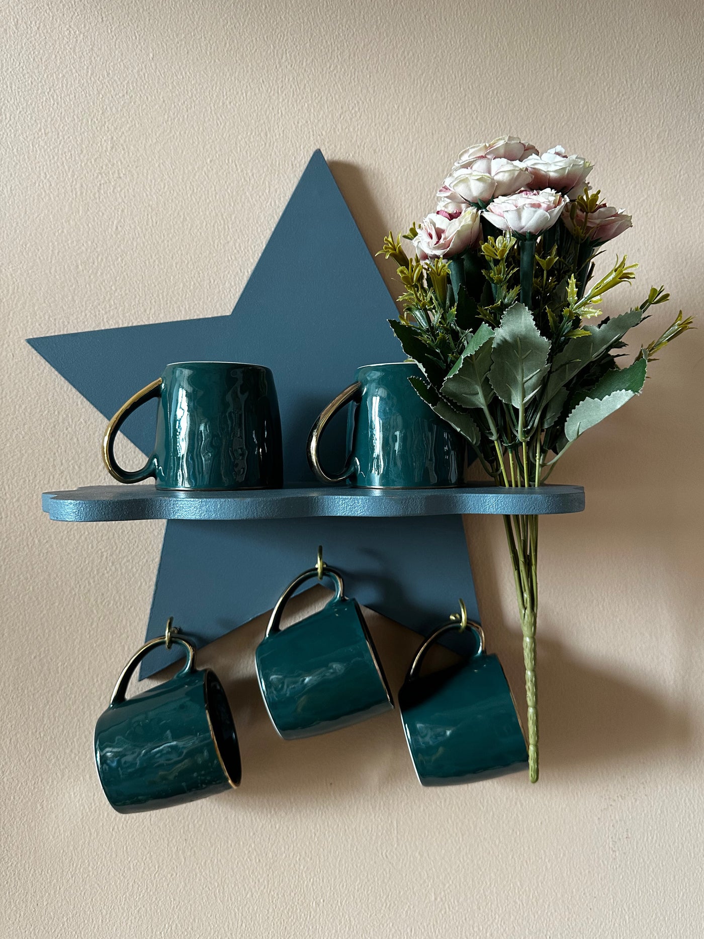 Smoky Gray Twinkle Star Wall Shelf