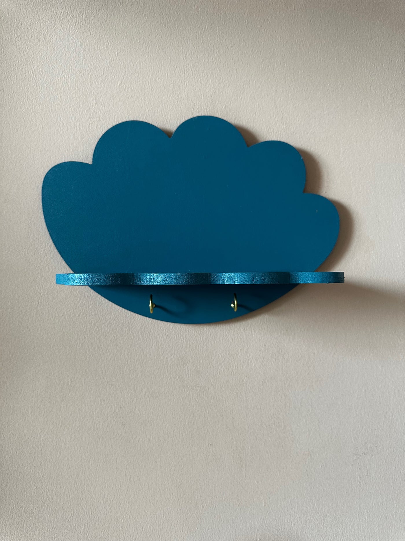 Dusky Blue Petal Abstract Wall Shelf