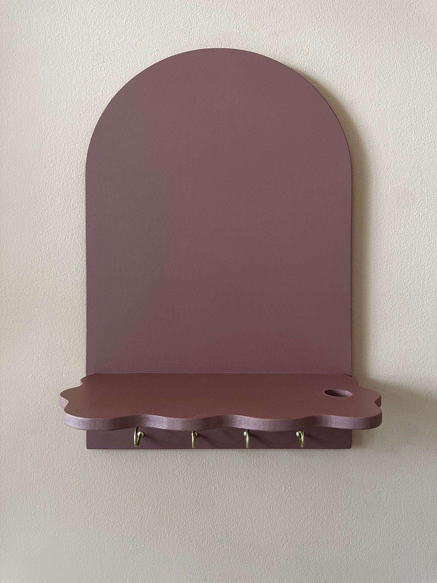 Dusky Mauve Arch Lover's Wall Shelf