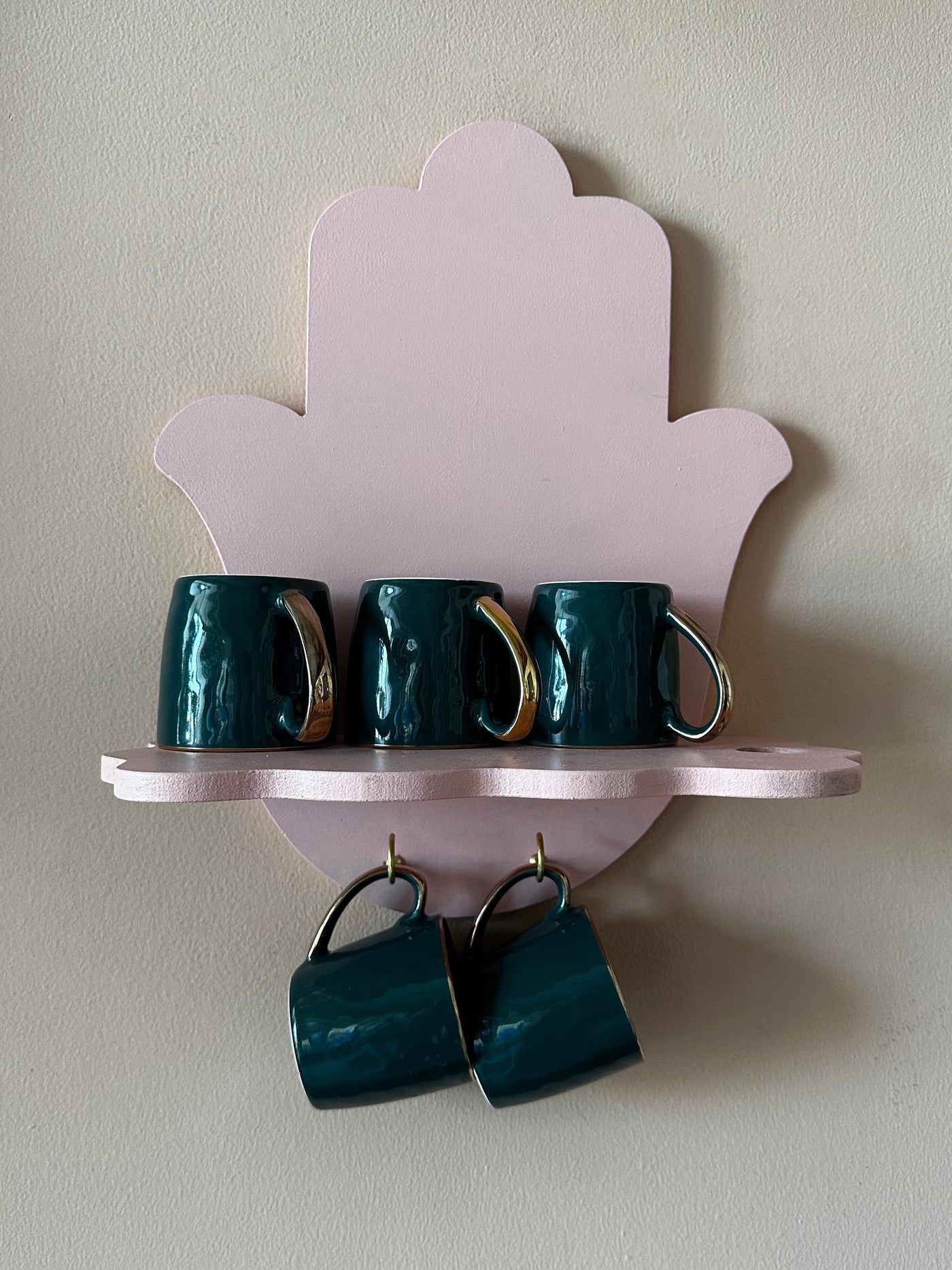 Blush High Five Wall Shelf