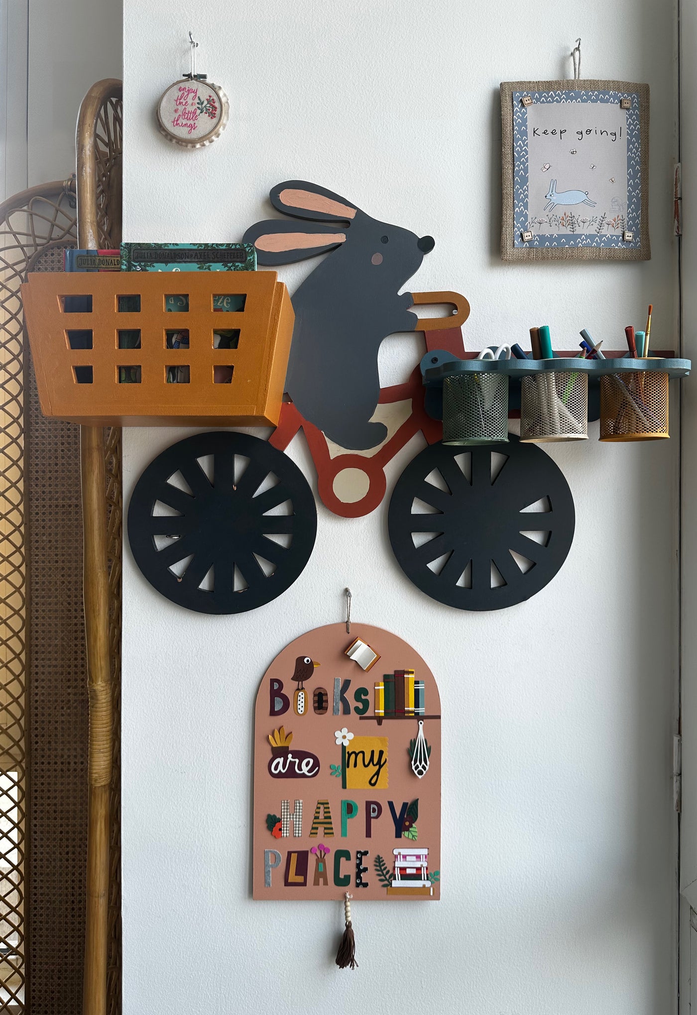 Bunny Biker Bookshelf