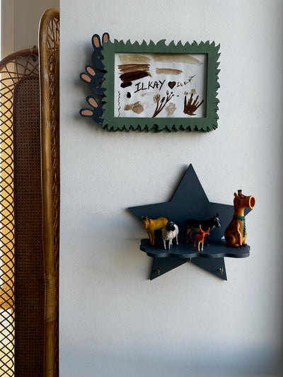 Smoky Gray Twinkle Star Wall Shelf