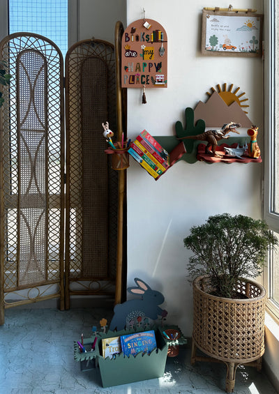 Sunlit Cactus Wall Shelf