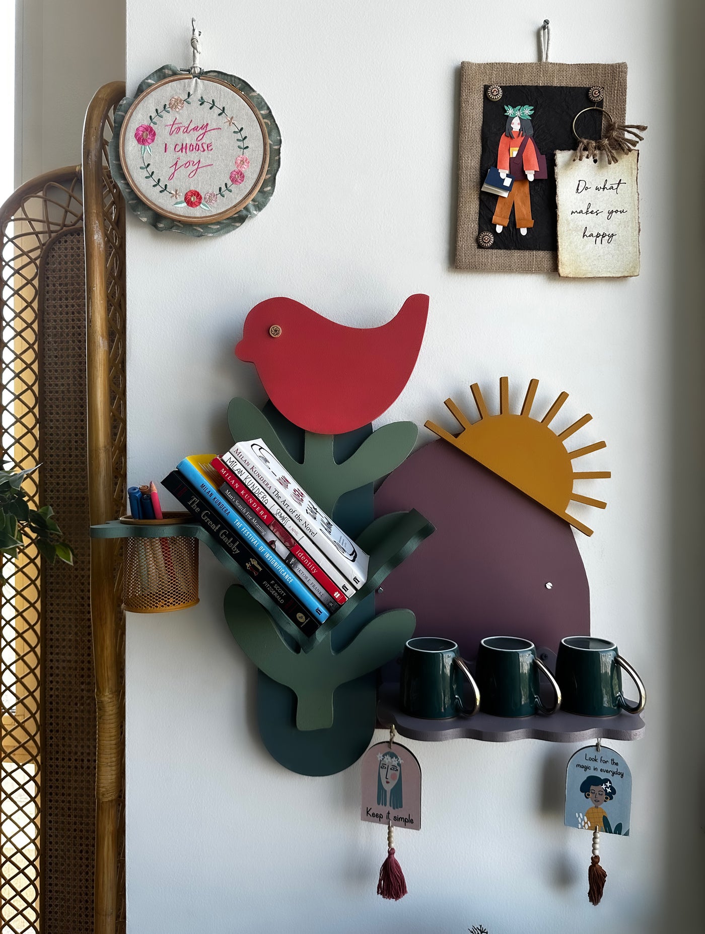 Sun-Kissed Bird Wall Shelf