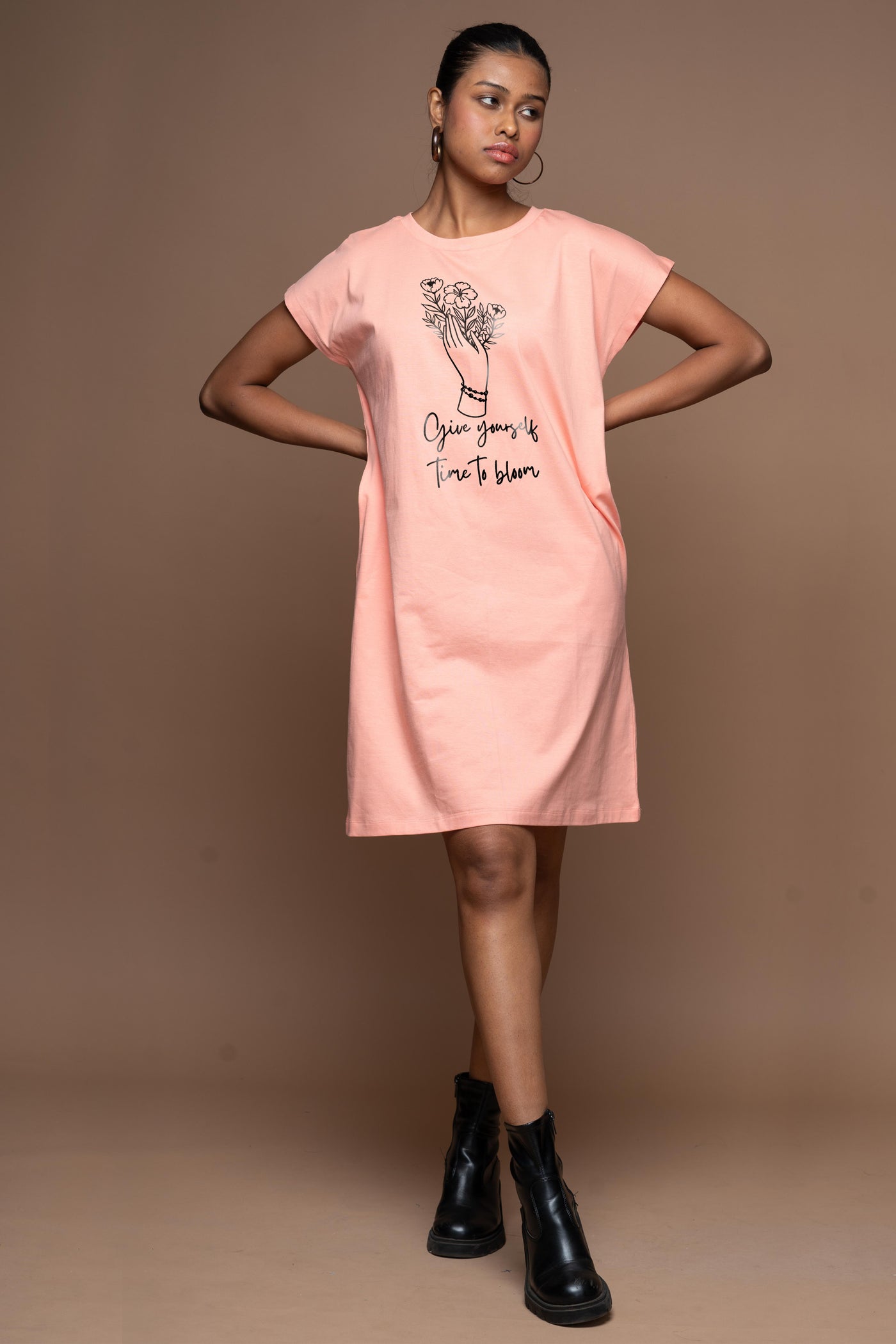 Give yourself time to Bloom - Tshirt Dress