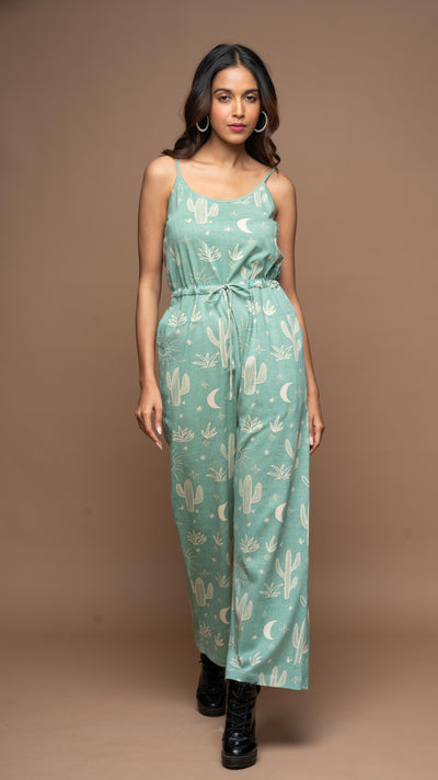 Spaghetti Whispers Jumpsuit in Siesta in the desert Pattern