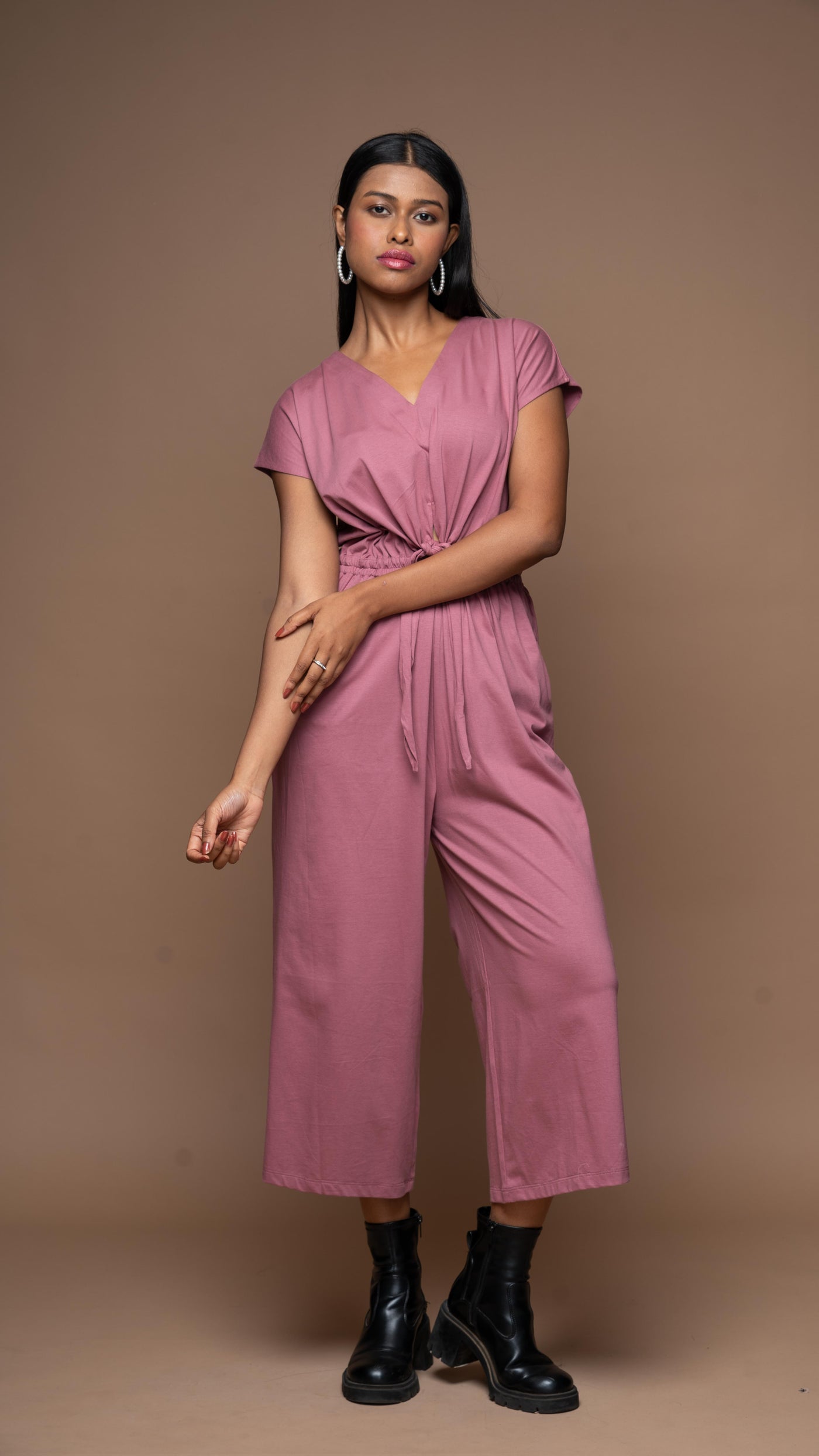 Knot me up Jumpsuit in mauve