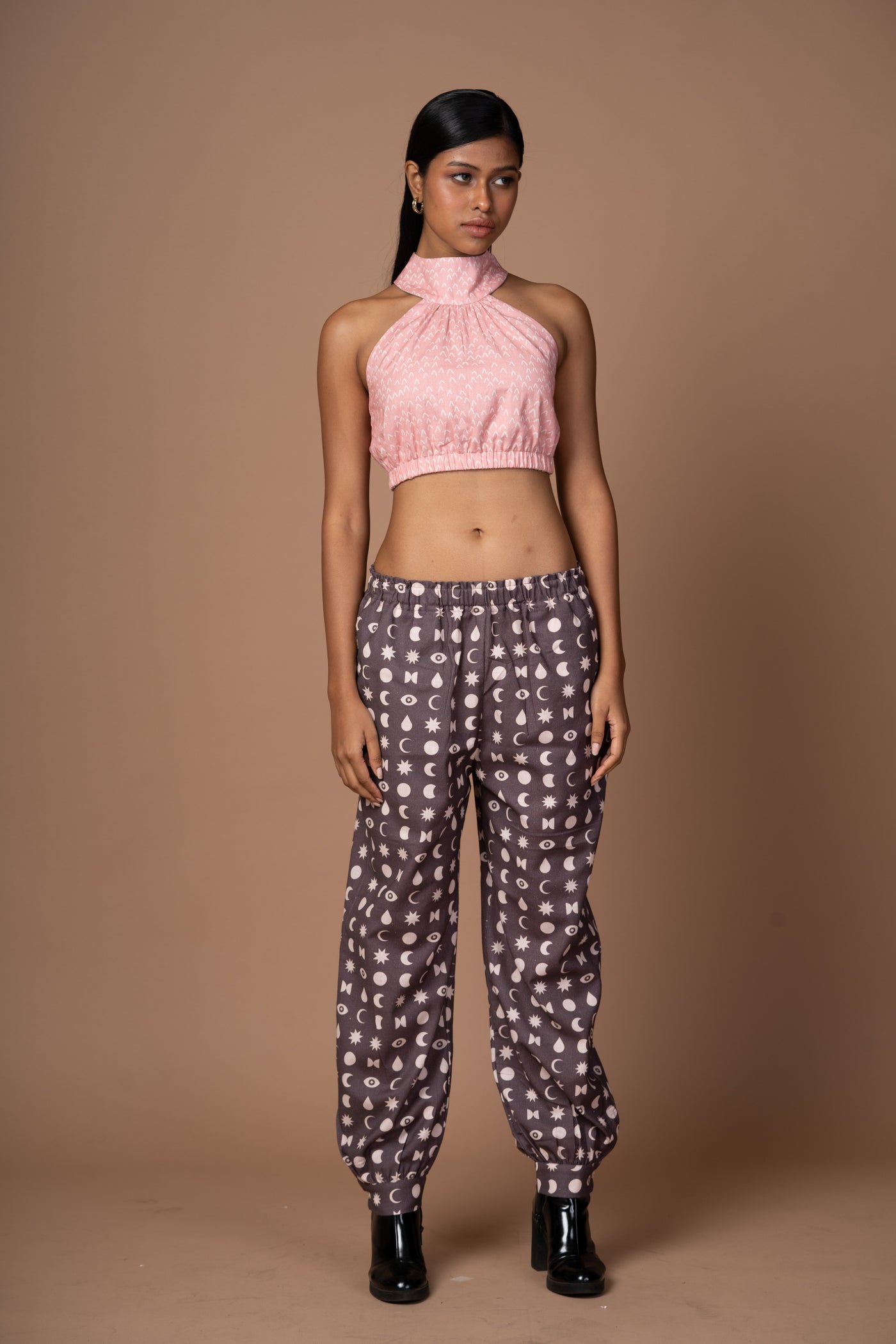 Pink Reversible Silhouette Statement Bralette