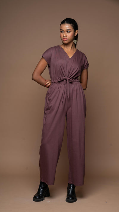 Knot me up Jumpsuit in muted Plum