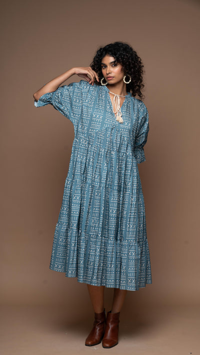 Pure Bliss Midi Maxi Dress in Back to Basics Pattern