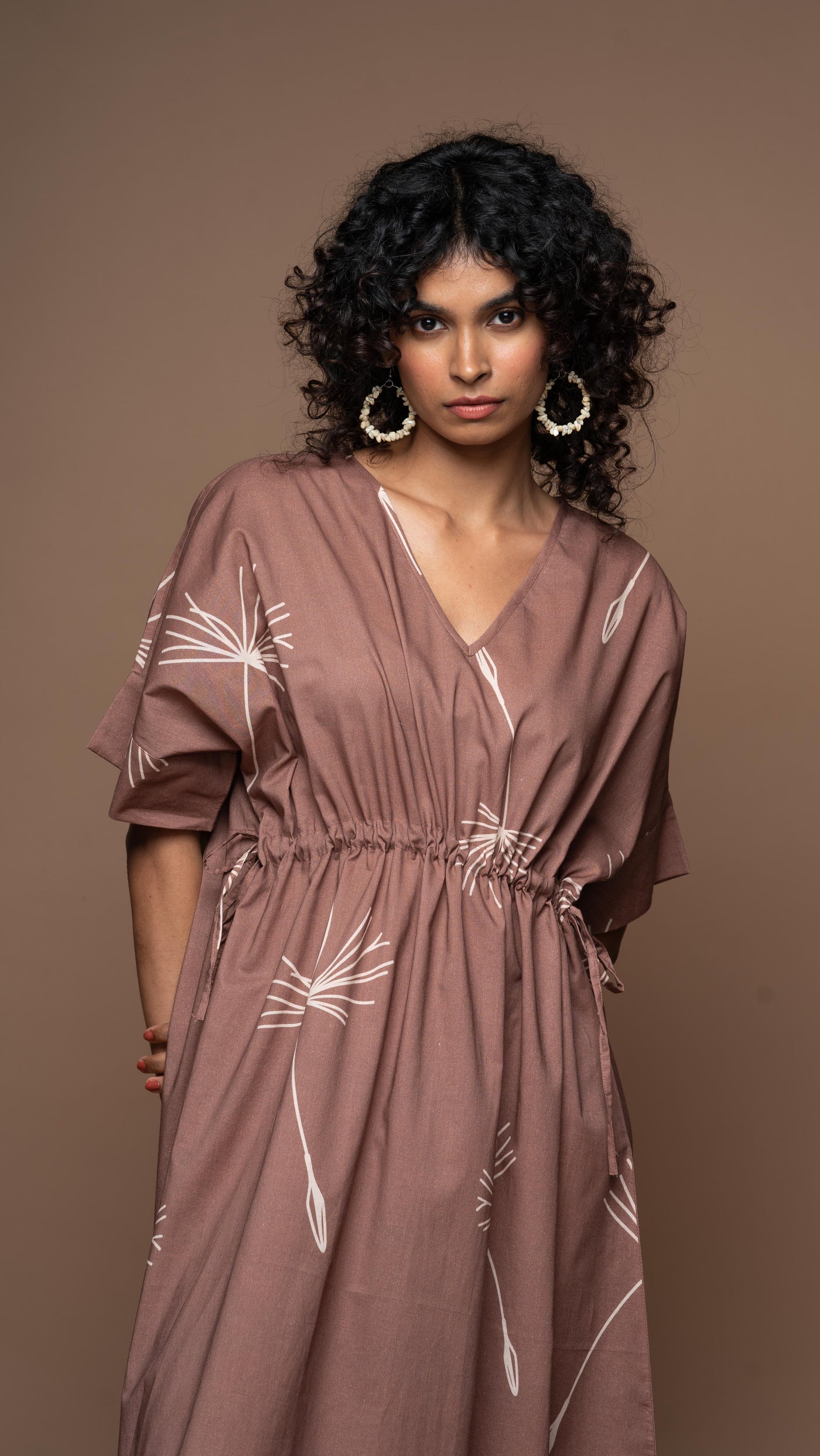 Effortless Chic Long Maxi Dress in 'In Retrospect' Dandelion Pattern