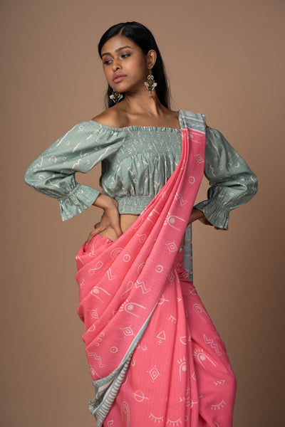 Refreshing Vibes Cotton Sari