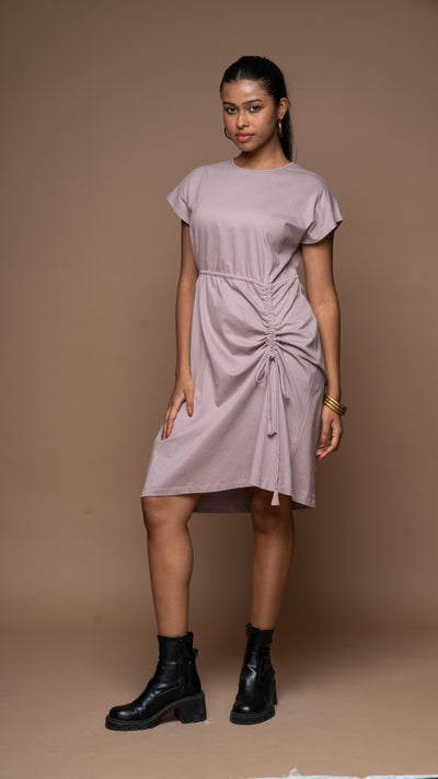 Wings & Strings Jersey Dress - Pale Mauve