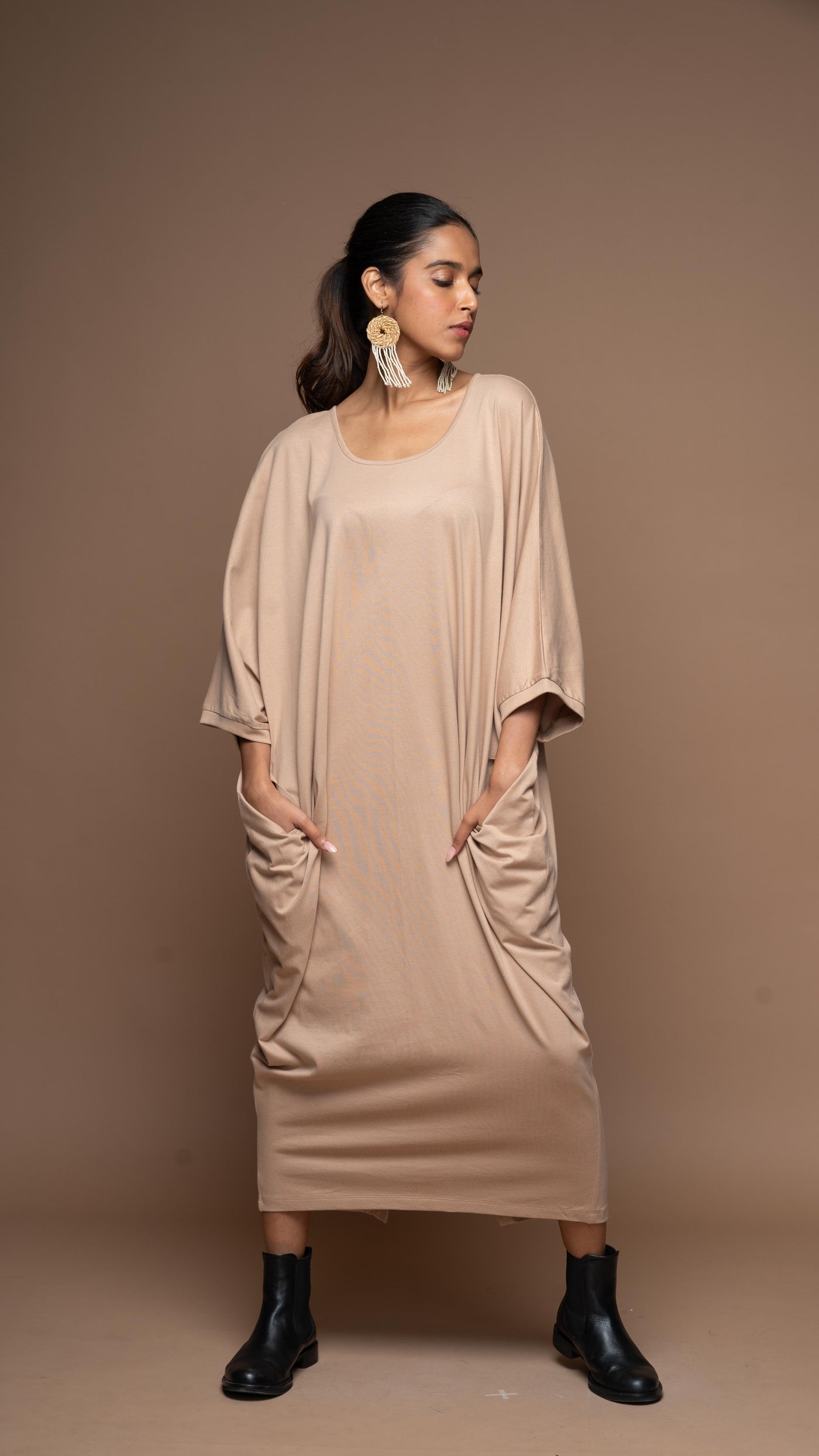 Wings of Style Jersey Dress - Champagne