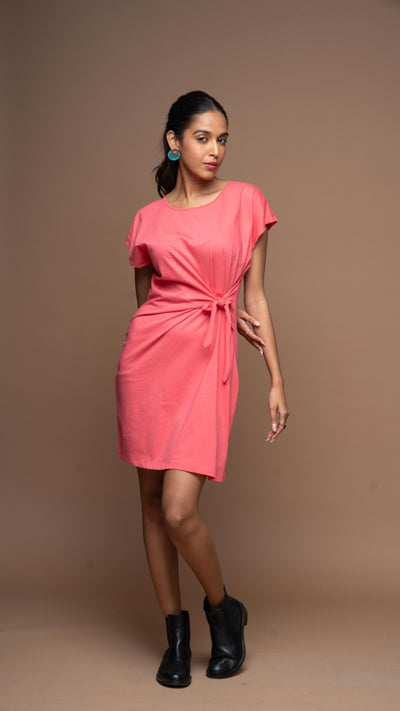 Knot Me Pretty Jersey Dress - Fuchsia