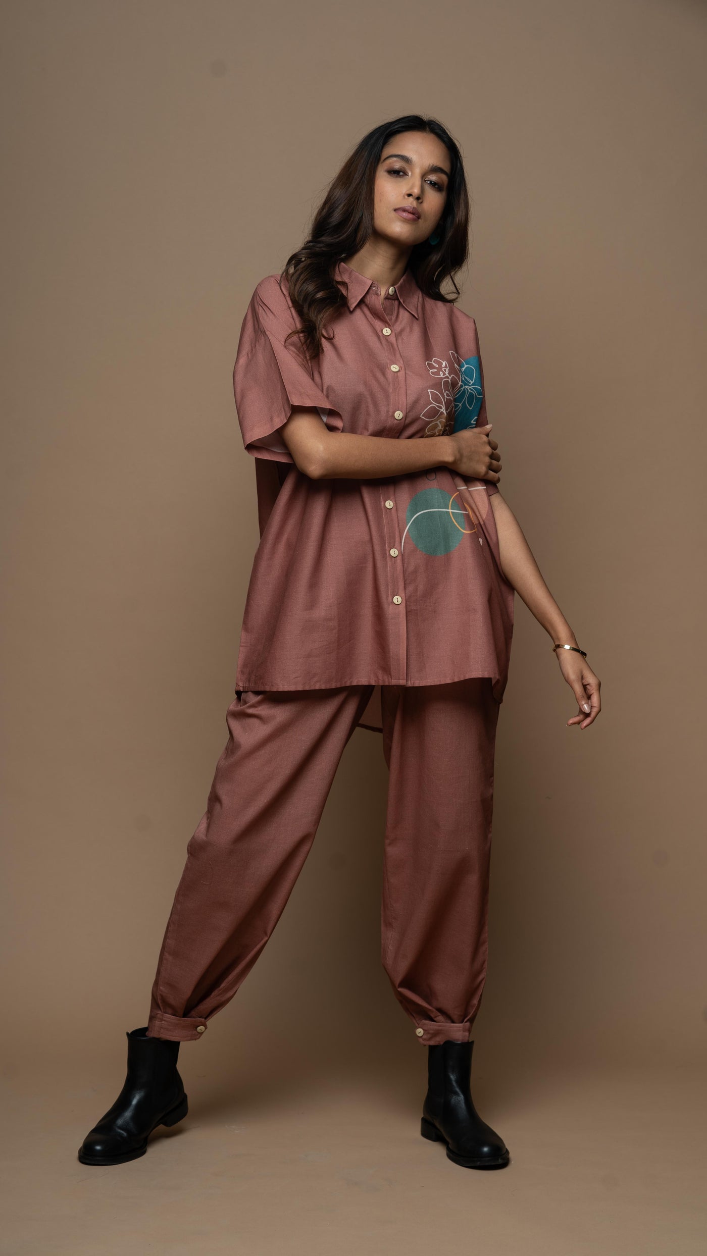 Muted Desert Rose Petal Princess: Co-ord Pants Set