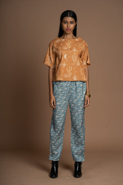 Tie-Knot Pants in Not Fishy At All Pattern