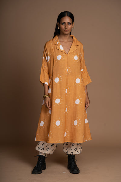 Mustard Fira Kurta in Sunshines on Pattern