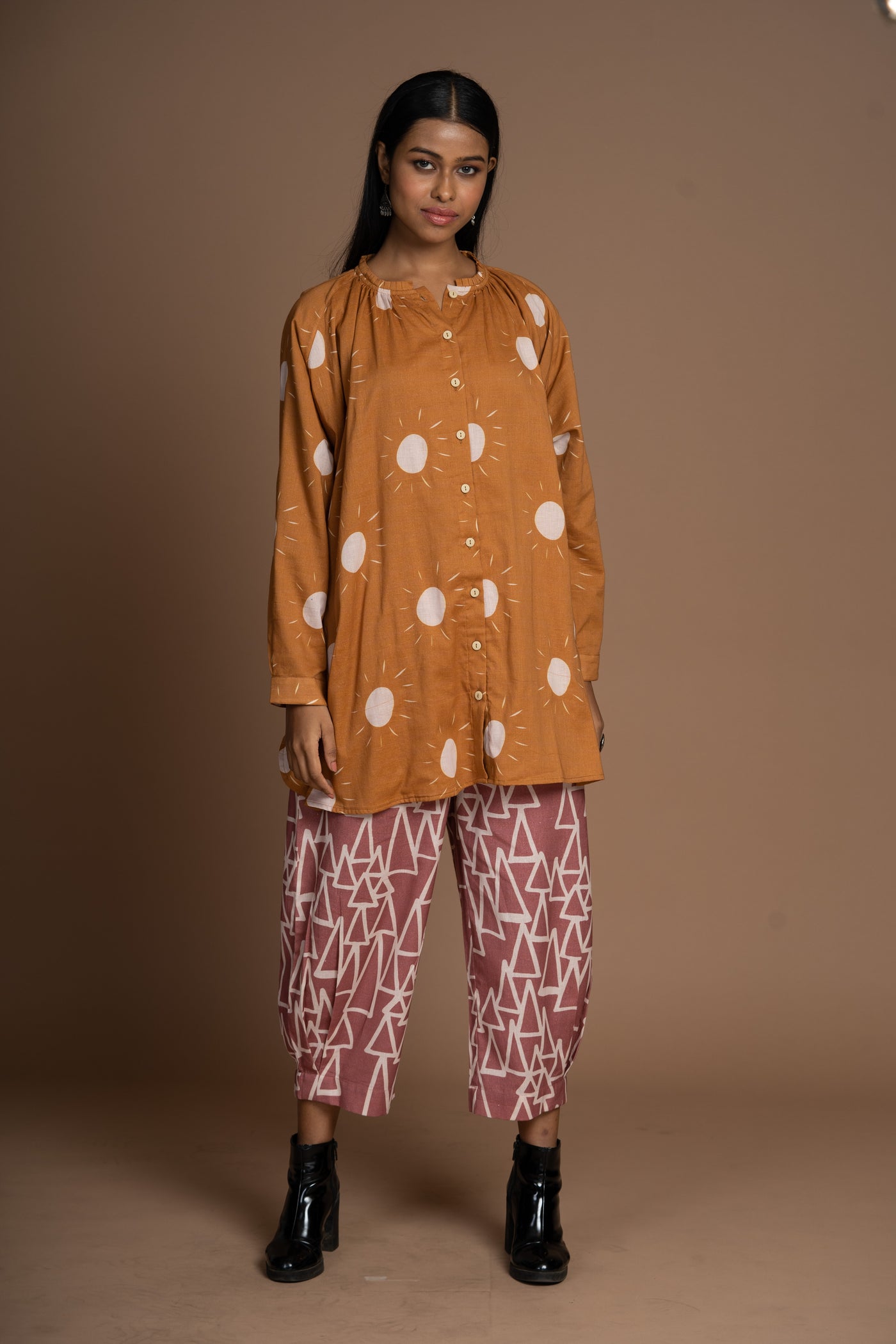 Mustard Muse Kurta in Sunshines On Pattern