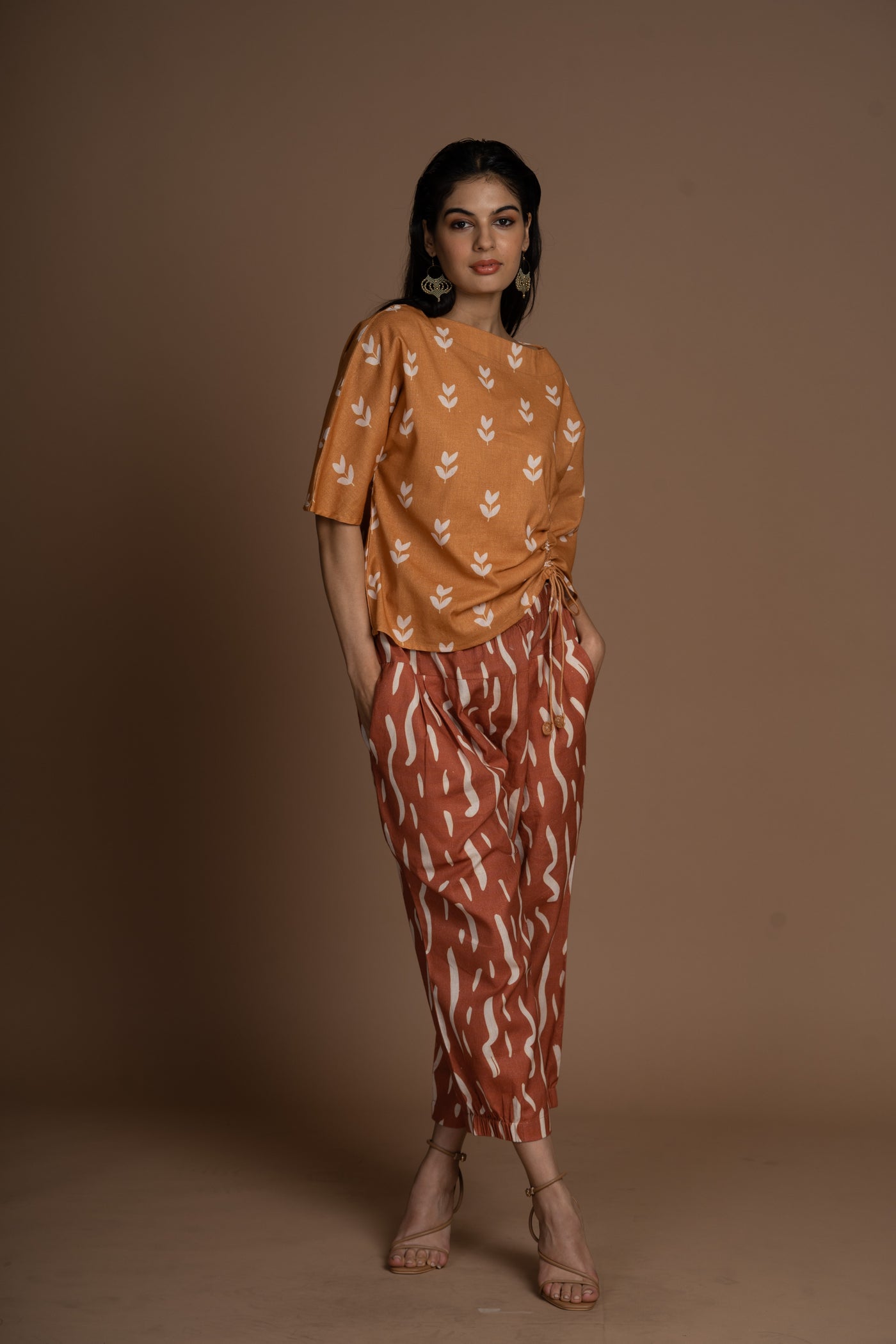 Whisper Pleats Pants in Gentle Smoke Pattern