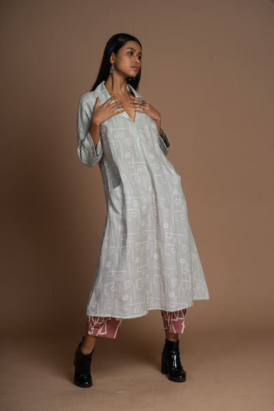 Sage Fira Kurta in Power Play Pattern