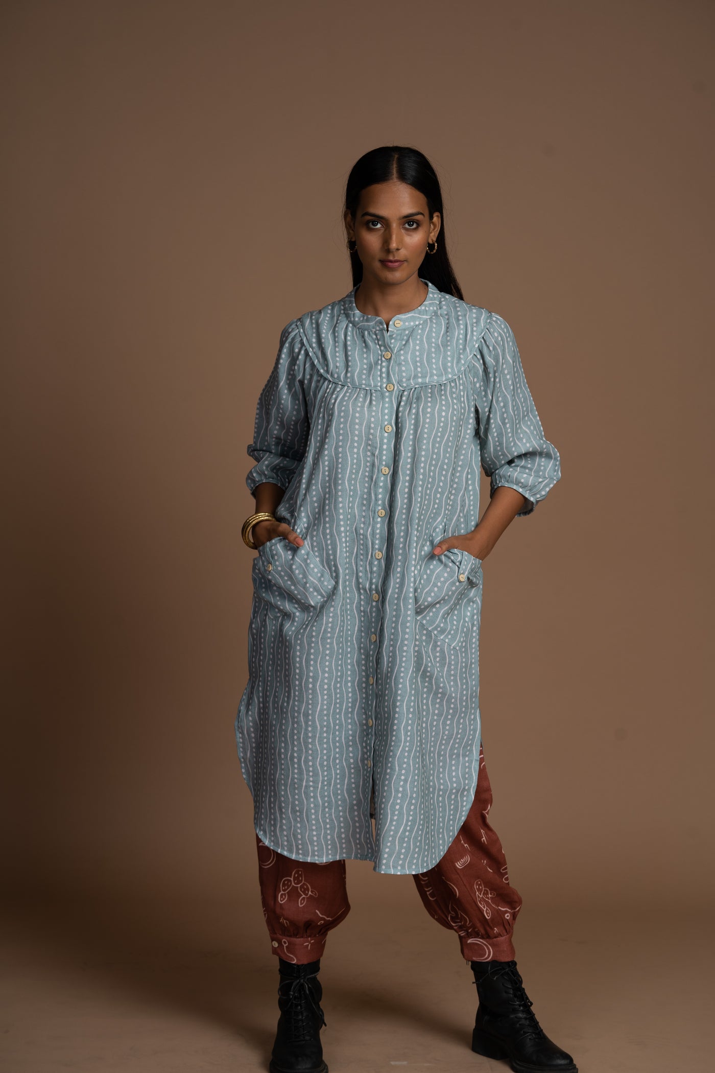 Sage Nova Kurta in Road to Paradise Pattern