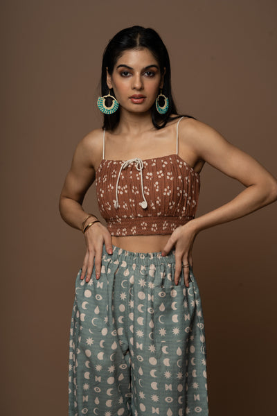 Brown Reversible Stringed Beauty Bralette