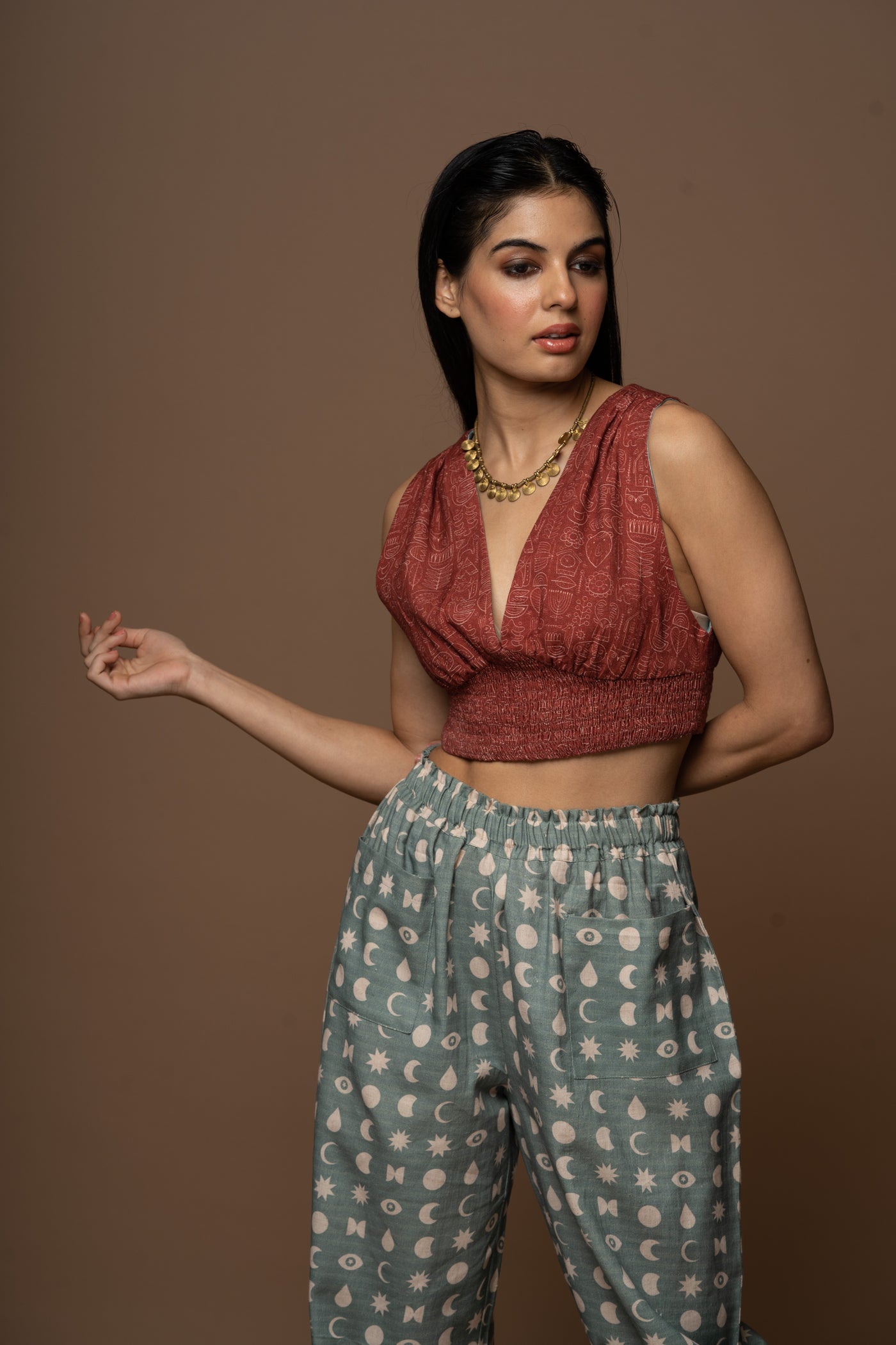 Sage Blue Reversible Plunge Panache Bralette