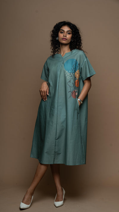 Subdued Sage Grow With Grace Shirt Dress